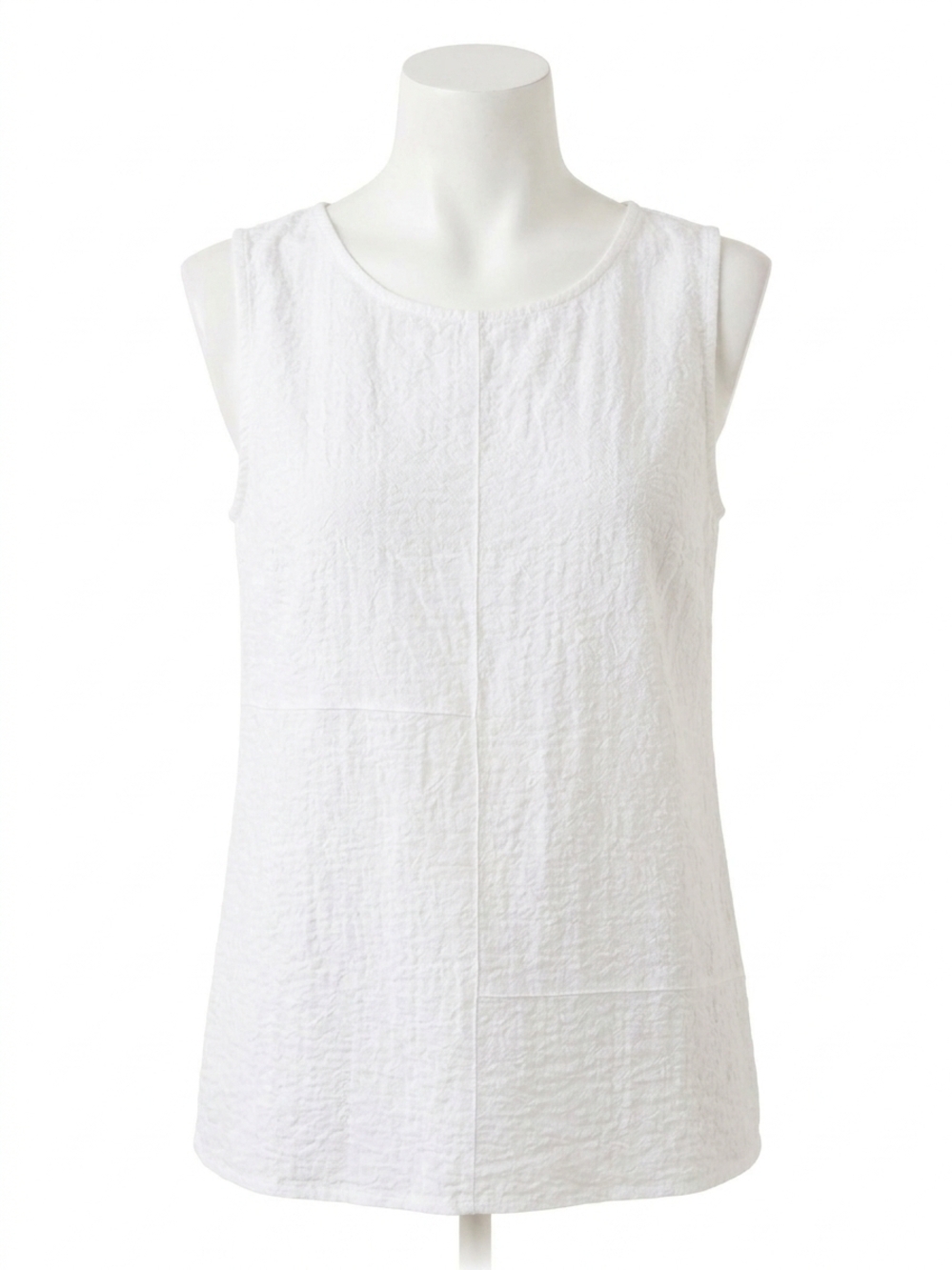 NEW HABITAT solid pieced tank top in white